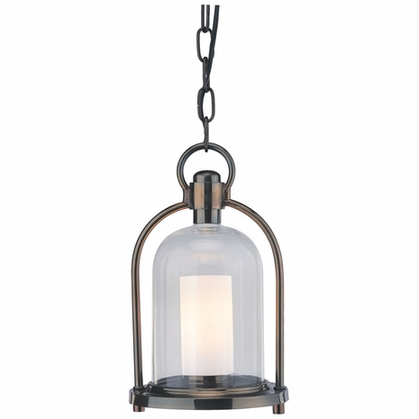 F2027HB Troy Lighting Chatham 1 Light Hanging Lantern in Heritage Bronze Finish