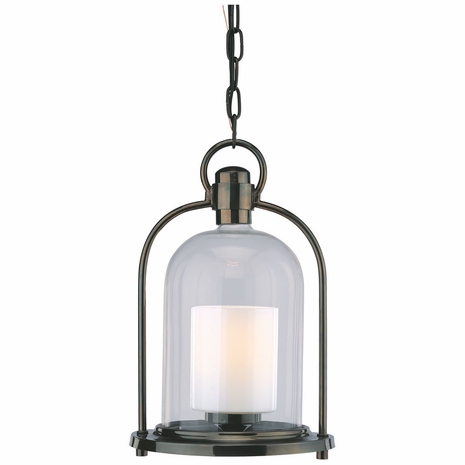 F2028HB Troy Lighting Chatham 1 Light Hanging Lantern in Heritage Bronze Finish