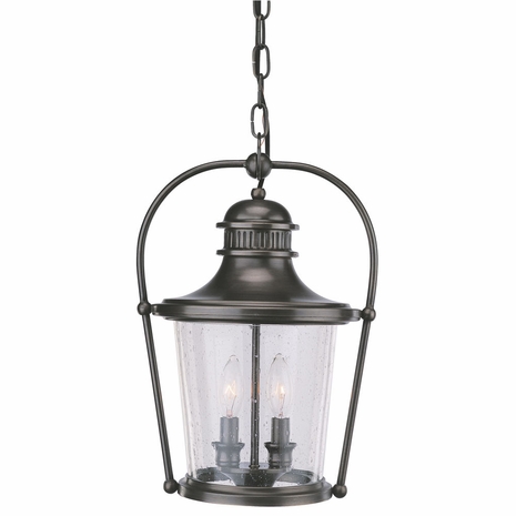 F2037EB Troy Exterior Williamsburg Guild Hall English Bronze Medium 2 Light Hanging Lantern