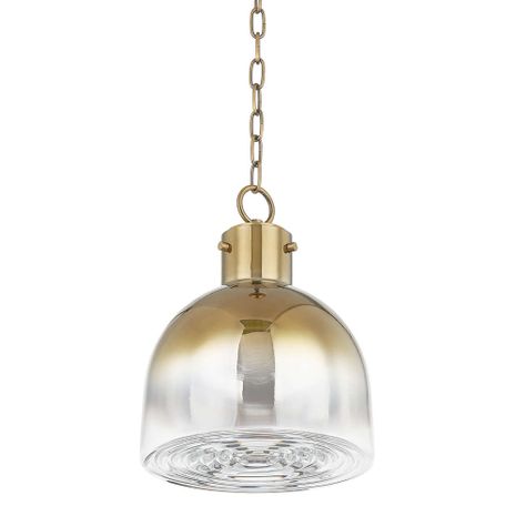F2112-PBR Troy Lighting Beryl 1Lt Pendant with Patina Brass Finish