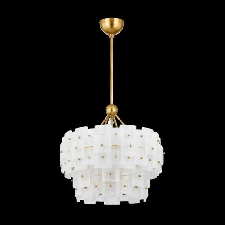 F2124-VGL Troy Lighting Jacik 6Lt Chandelier with Vintage Gold Leaf Finish
