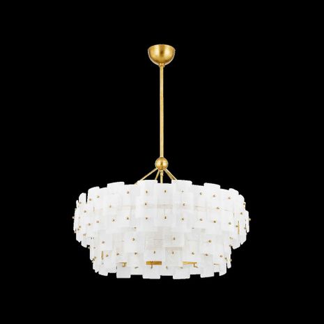 F2136-VGL Troy Lighting Jacik 8Lt Chandelier with Vintage Gold Leaf Finish