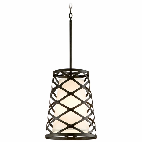 F2213MB Troy Helix Small Modern Bronze 3 Light Pendant