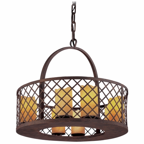 F2683 Troy Sienna Small Burnt Sienna 8 Light Pendant