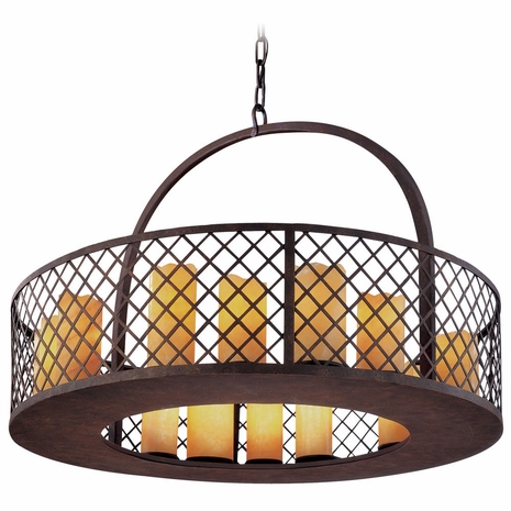 F2685 Troy Sienna Large Burnt Sienna 16 Light Pendant