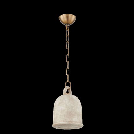 F2708-PBR/CRE Troy Lighting Relic 1Lt Pendant with Patina Brass Finish