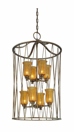 F3048MB Troy Lighting Meritage Interior 8light Entry Pendant