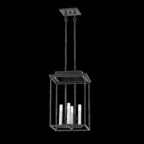 F3112-FRN Troy Lighting Hart 4Lt Lantern with French Iron Finish