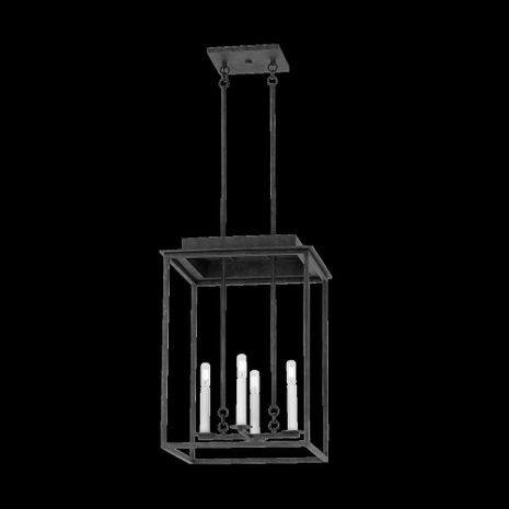 F3116-FRN Troy Lighting Hart 4Lt Lantern with French Iron Finish