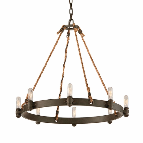 F3125 Troy Shipyard Bronze Pike Place 8Lt Pendant Medium