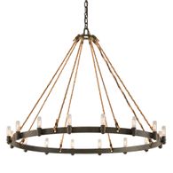 F3127 Troy Lighting Pike Place 16Lt Chandelier with Shipyard Bronze Finish