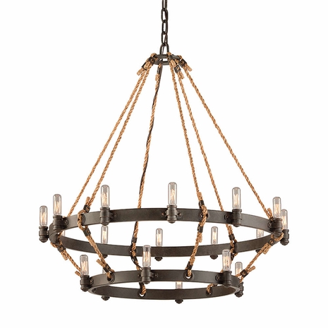 F3128 Troy Shipyard Bronze Pike Place 18Lt Pendant 2 Tier