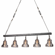 F3138-OS Troy Lighting Menlo Park 5Lt Linear with Old Silver Finish
