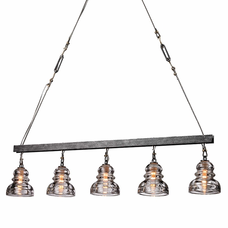 F3138-OS Troy Lighting Menlo Park 5Lt Linear with Old Silver Finish