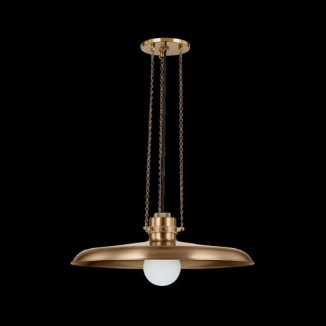 F3224-PBR Troy Lighting Rainhill 1Lt Pendant with Patina Brass Finish