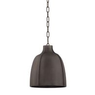 F3713-BKG Troy Lighting Flint 1Lt Pendant with Blackened Graphite Finish