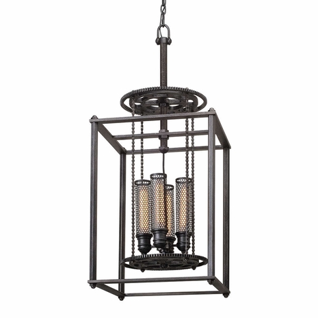F3834 Troy Aged Pewter Atlas 4Lt Pendant Medium