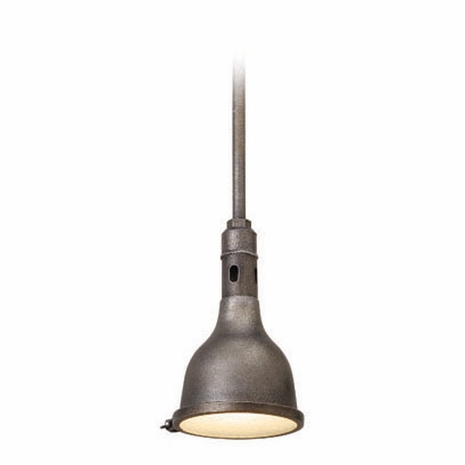 F3864 Troy Exterior Telegraph Hill Mini 1Lt Hand-Worked Iron Ceiling Mount Pendant Lantern in Aged Pewter Finish
