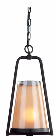 F4006NR Troy Lighting Dylan 1 Light Hanging Lantern in Natural Rust Finish