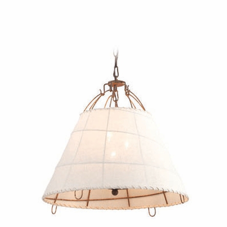 F4073 Troy Interior Gulf Stream Small 3Lt Hand-Worked Iron Ceiling Mount Pendant in Everglades Rust Finish