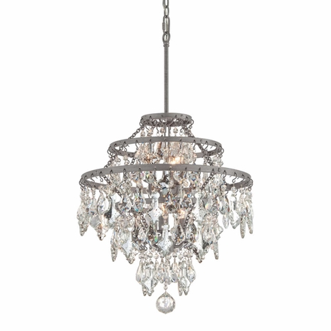 F4316 Troy Graphite Meritage 6Lt Chandelier Medium