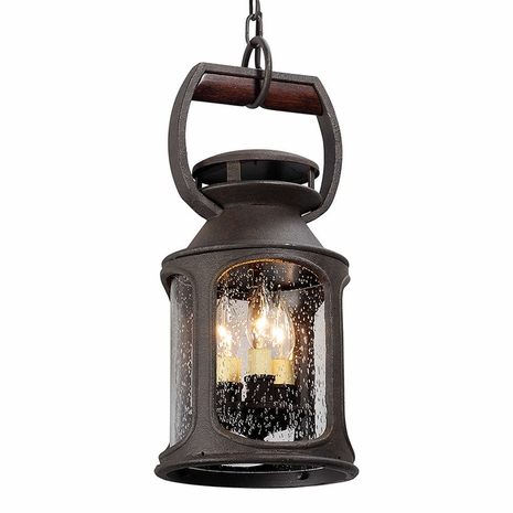 F4517-HBZ Troy Lighting Old Trail 3Lt Lantern with Heritage Bronze Finish