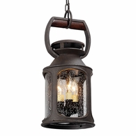 F4517-HBZ Troy Lighting Old Trail 3Lt Lantern with Heritage Bronze Finish