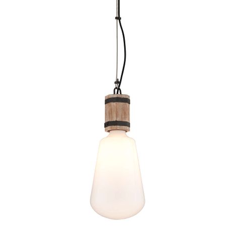 F4552 Troy Lighting Fulton 1Lt Pendant with Rusty Iron W Salvaged Wood Finish