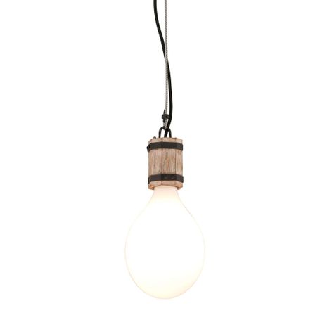 F4554 Troy Lighting Fulton 1Lt Pendant with Rusty Iron W Salvaged Wood Finish