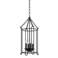F4614-BI Troy Lighting Lassen 4Lt Lantern Interior with Black Iron Finish