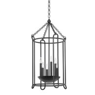 F4619-BI Troy Lighting Lassen 6Lt Lantern Interior with Black Iron Finish
