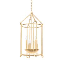 F4619-VGL Troy Lighting Lassen 6Lt Lantern Interior with Vintage Gold Leaf Finish
