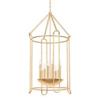 F4625-VGL Troy Lighting Lassen 8Lt Lantern Interior with Vintage Gold Leaf Finish