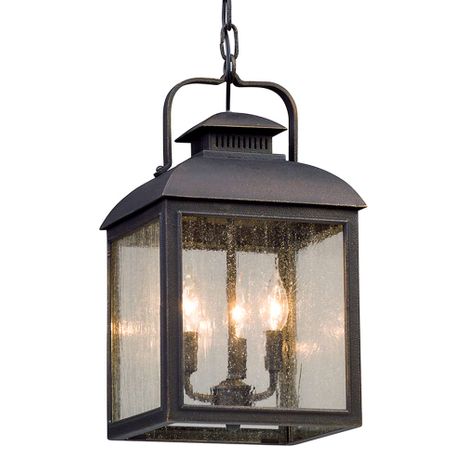 F5087-VBZ Troy Lighting Chamberlain 3Lt Exterior Lantern with Vintage Bronze Finish