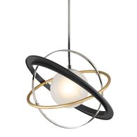 F5511-SFB/VGL/SS Troy Lighting Apogee 1Lt Chandelier with Soft Off Black Finish