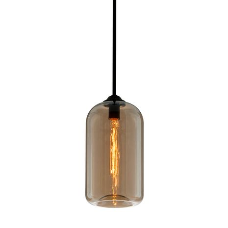F5571-SBK Troy Lighting District 1Lt Pendant with Soft Black Finish