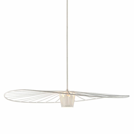 F5646 Troy Hand-Worked Iron Interior Tides 1Lt Pendant Large with Textured White Finish