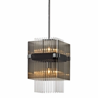 F5904-BRZ/PC Troy Lighting Apollo 2Lt Pendant with Bronze Finish