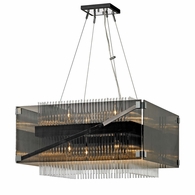 F5906-BRZ/PC Troy Lighting Apollo 8Lt Chandelier with Bronze/Polished Chrome Finish