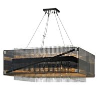 F5907-BRZ/PC Troy Lighting Apollo 16Lt Chandelier with Bronze/Polished Chrome Finish