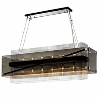 F5908-BRZ/PC Troy Lighting Apollo 12Lt Linear with Bronze/Polished Chrome Finish