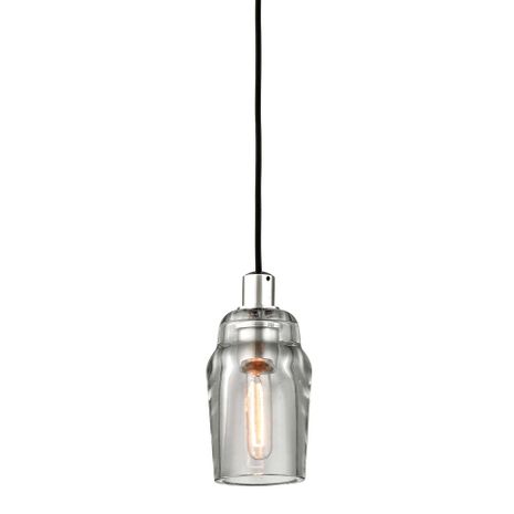 F5993-GRA/PN Troy Lighting Citizen 1Lt Pendant with Graphite And Polished Nickel Finish