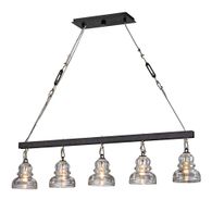 F6058-TRN Troy Lighting Menlo Park 5Lt Linear with Textured Iron Finish
