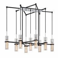 F6199-TRN/PC Troy Lighting Xavier 9Lt Linear with Textured Iron Finish