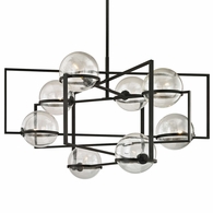 F6228-TBK Troy Lighting Elliot 8Lt Chandelier with Textured Black Finish
