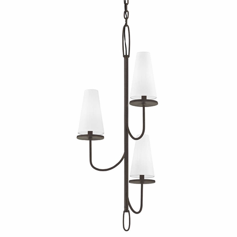 F6294 Troy Pompeii Bronze Marcel 3Lt Chandelier