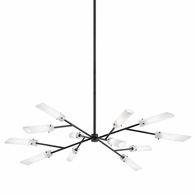 F7228-SFB Troy Lighting High Line 12Lt Chandelier with Soft Off Black Finish