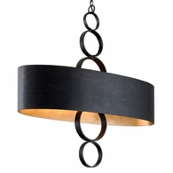 F7237-CH Troy Lighting Rivington 6Lt Linear with Charred Copper Finish
