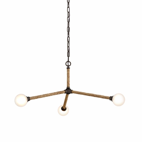 F7253-BRZ Troy Lighting Nomad 3Lt Chandelier with Bronze Finish
