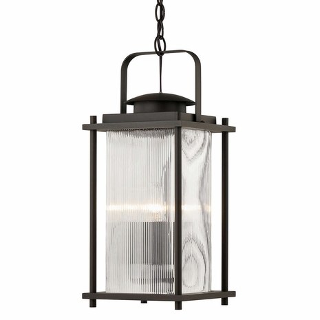 F7317 Troy Lighting James Bay 3Lt Exterior Lantern with Bronze Finish